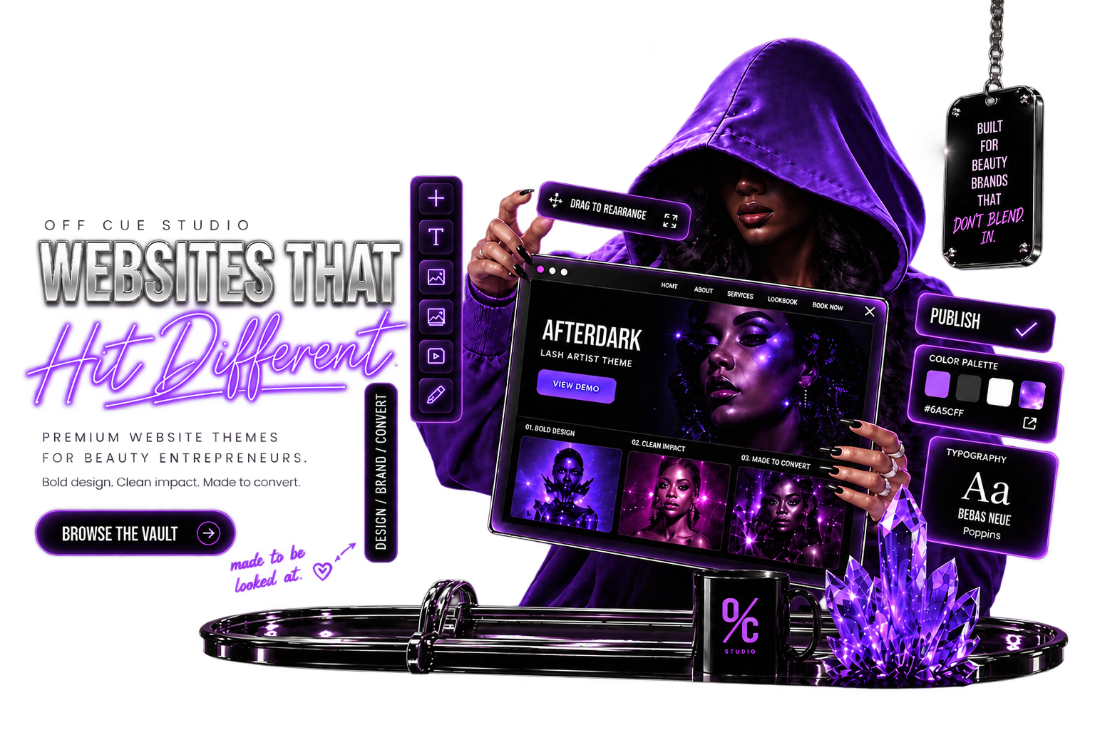 Off Cue Studio websites that hit different hero artwork